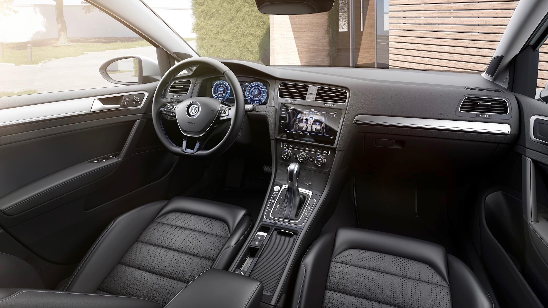 Elektrische Volkswagen Golf interieur