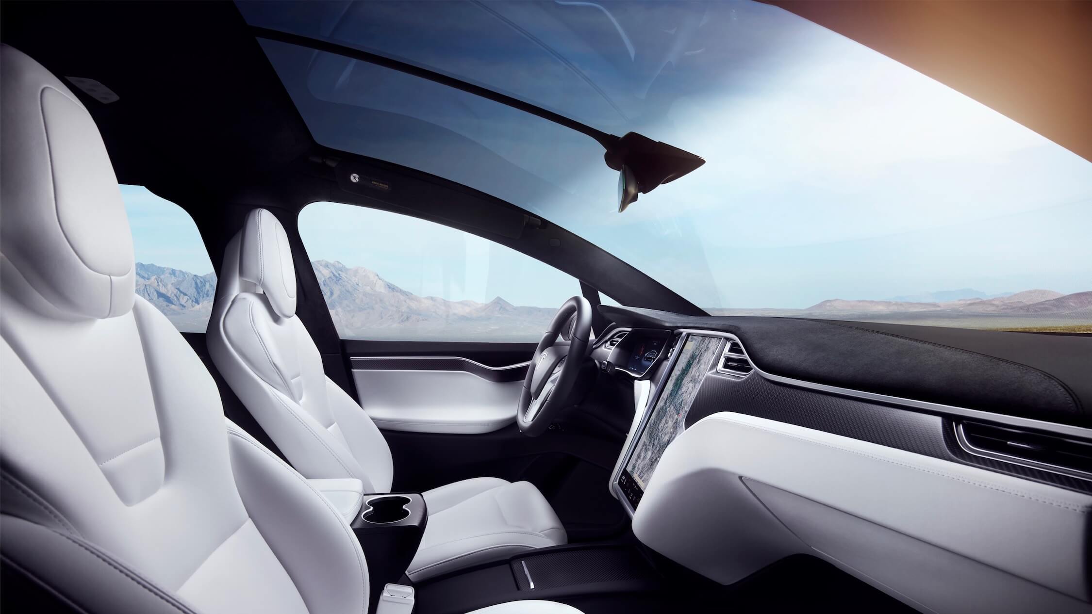 Tesla Model X wit interieur