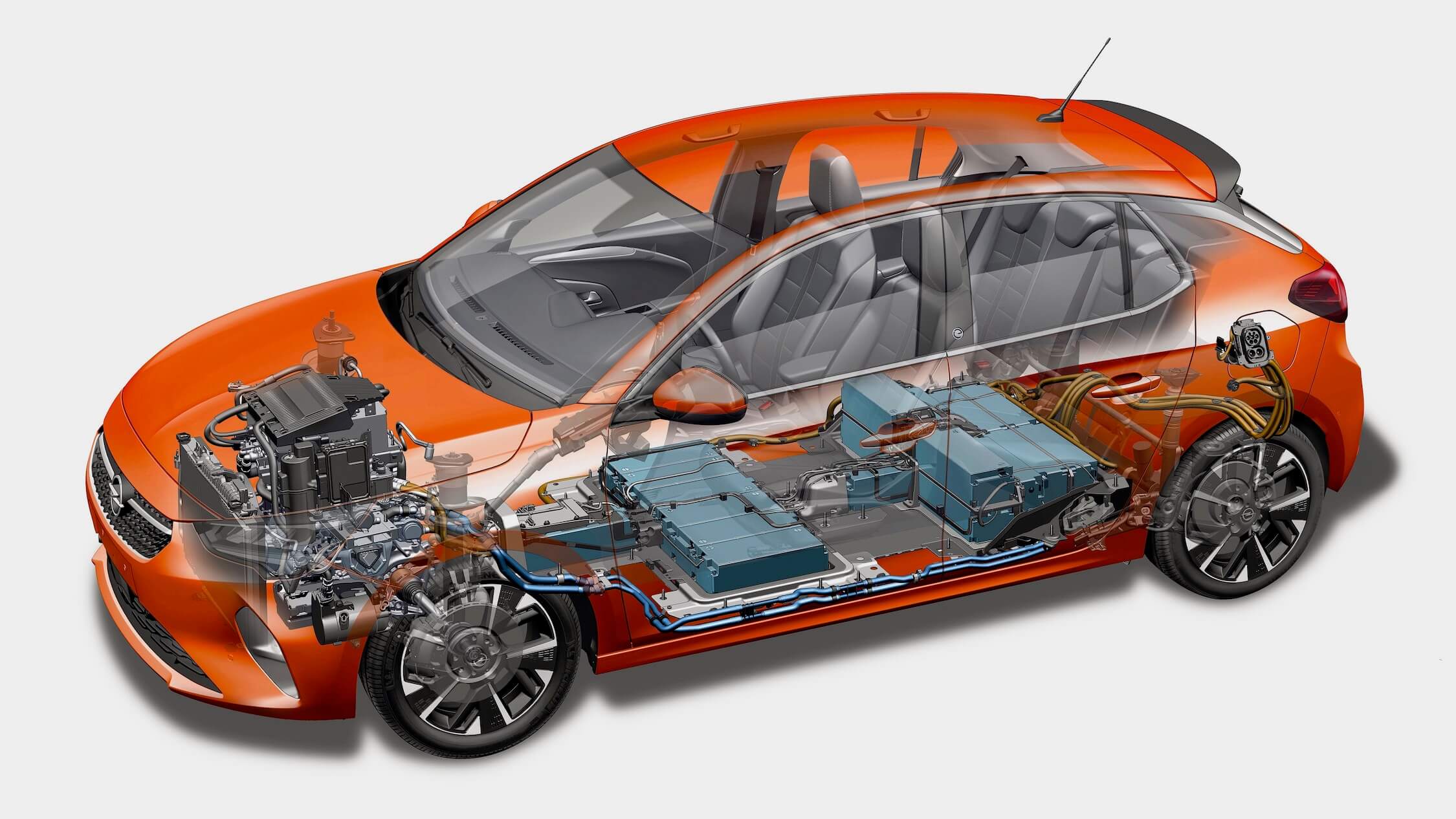Elektrische Opel Corsa e batterij