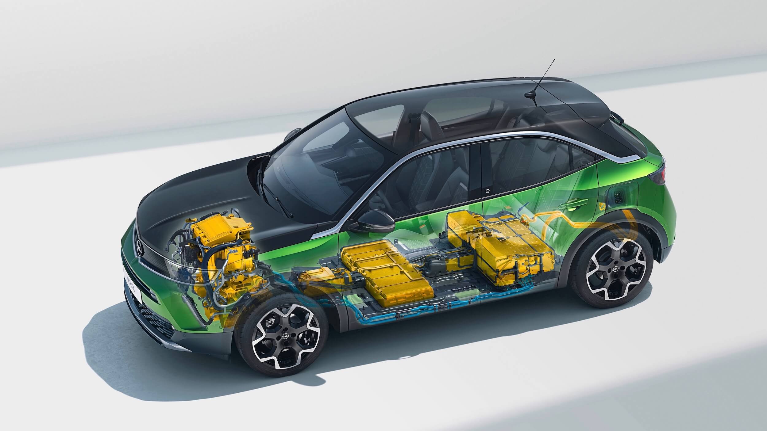 Elektrische Opel Mokka e accupakket design