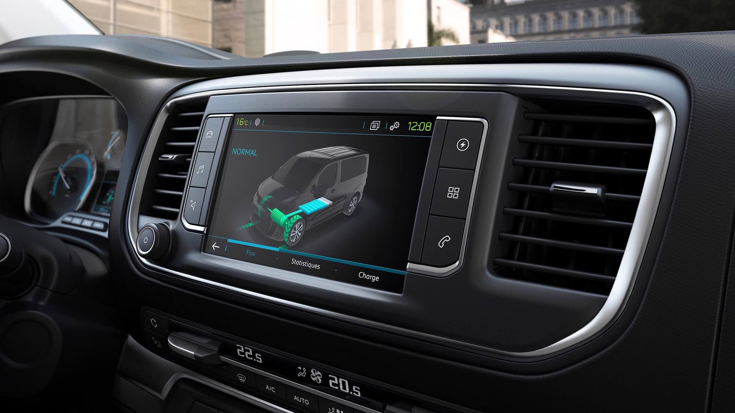 Peugeot e-Traveller infotainment screen