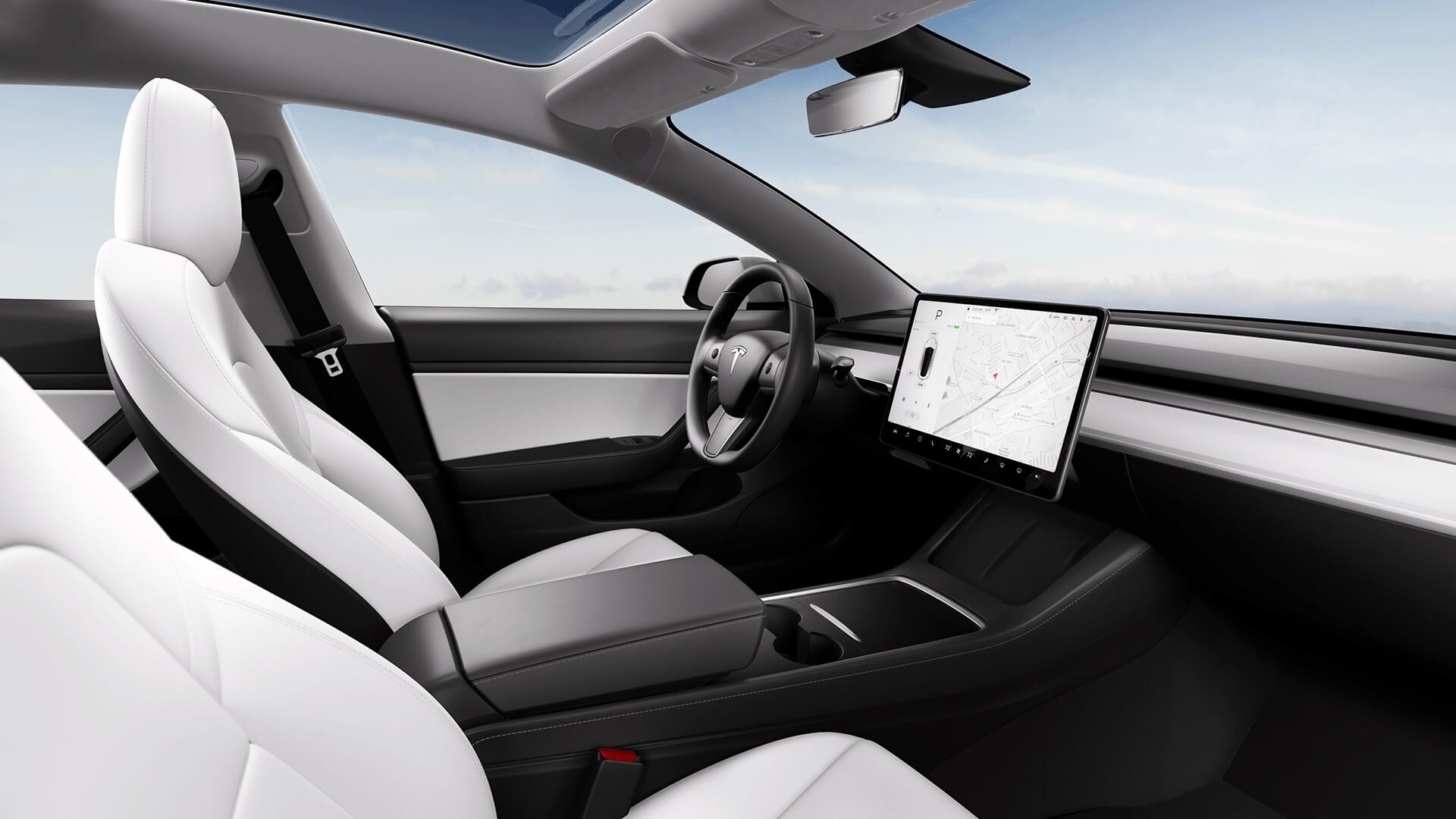 2021 Tesla Model 3 interieur stoelen