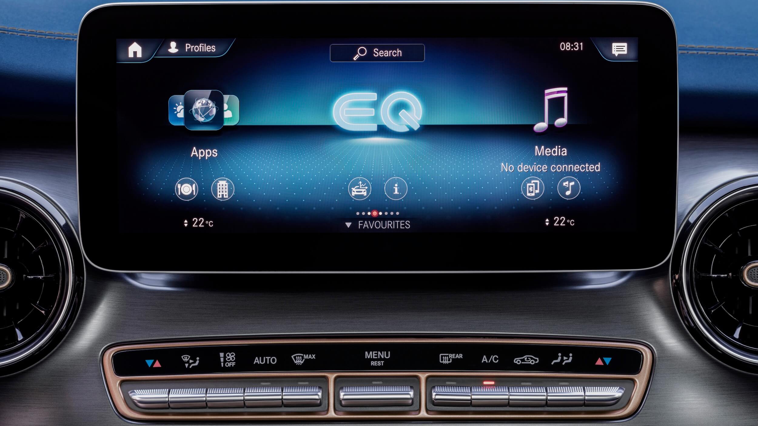 Mercedes EQV 300 infotainment