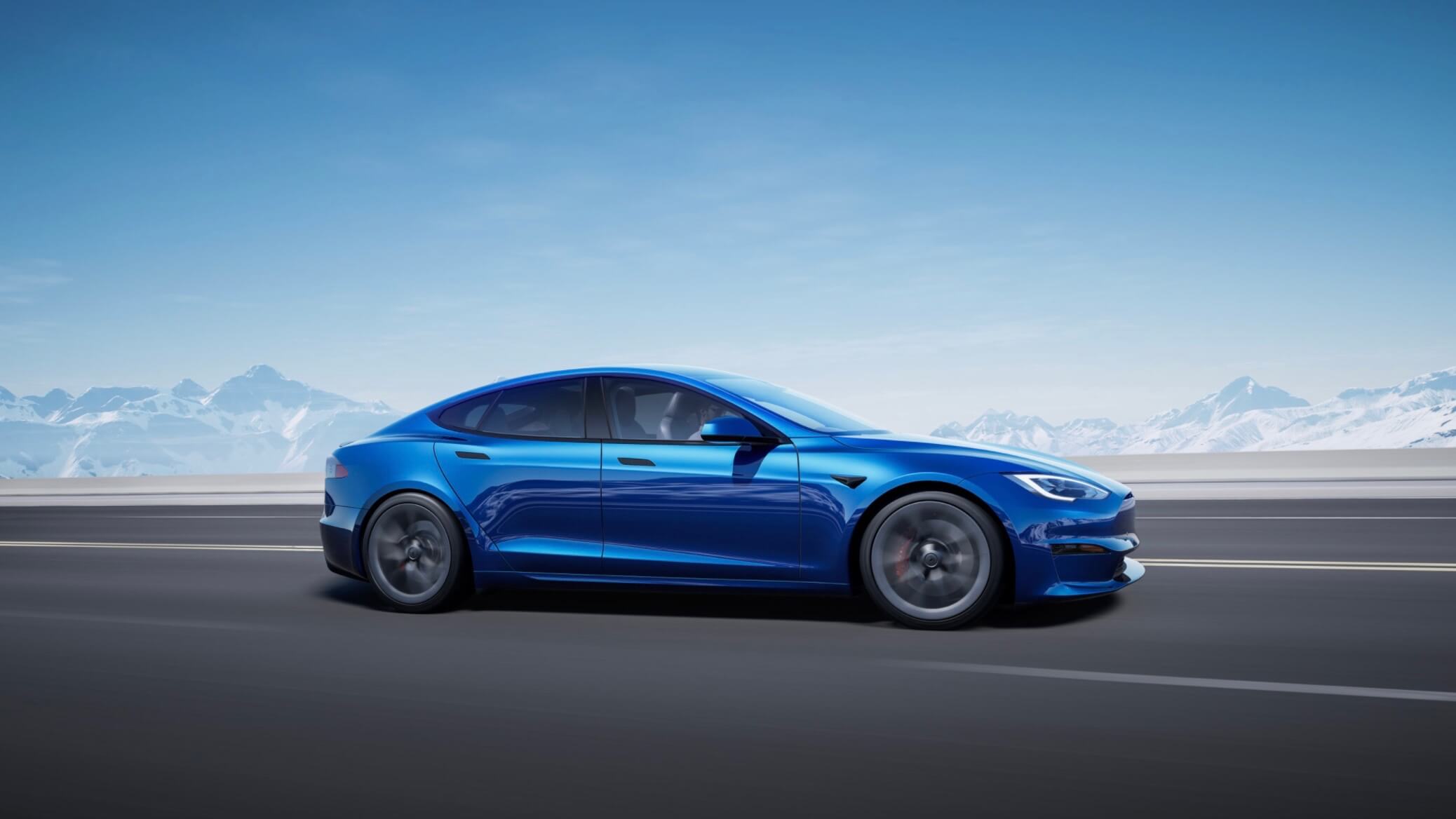 Tesla Model S blauw