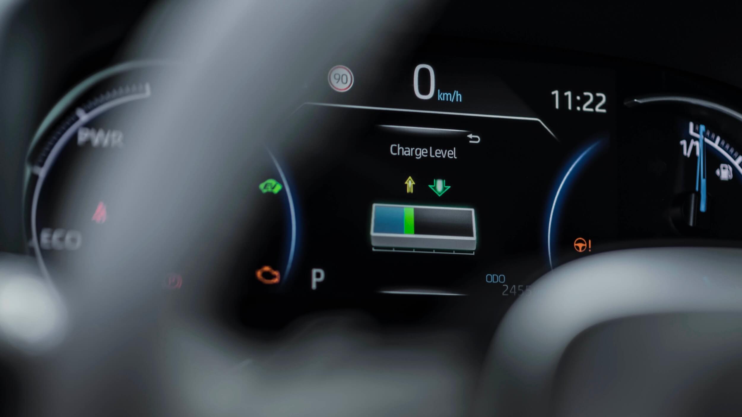 Toyota RAV4 Plug in hybride batterij niveau